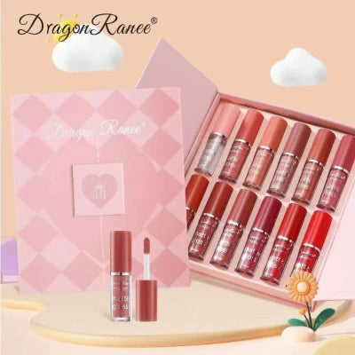 Dragon Ranee 12-Color Matte Lip Gloss Set