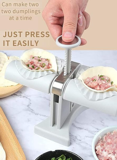 Dumpling And Samosa Maker Double Header, Automatic And Quick In Operation, Suitable For Samosa With Box Packing