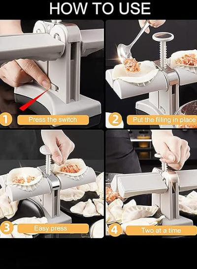 Dumpling And Samosa Maker Double Header, Automatic And Quick In Operation, Suitable For Samosa With Box Packing