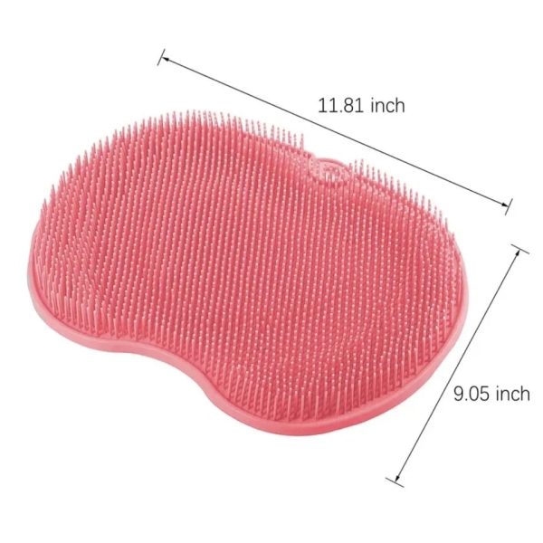 Shower Foot & Back Scrubber Mat, Wall Stick Suction Silicone Bathroom Scrubber (random color)