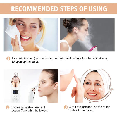 Derma Suction Vacuum Blackhead and Facial Cleaning Device