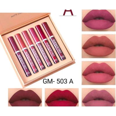 6-Piece Velvet Matte Liquid Lipstick Set