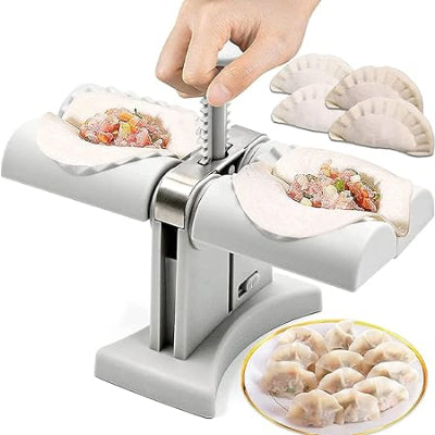 Dumpling And Samosa Maker Double Header, Automatic And Quick In Operation, Suitable For Samosa With Box Packing
