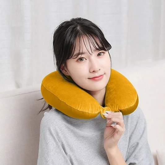 Imported U Shaped Pillows For Sleeping – Portable Travel Neck Pillows For Adults – Neck Pillow For Flight, Car & Home – Random Color ( Multi Design)