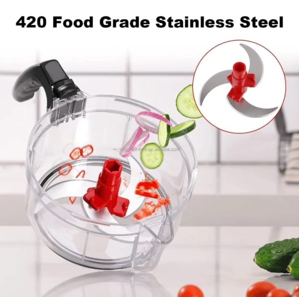 Manual Hand Multifunction Speedy Vegetable Quick Chopper | Quick Chopper Vegetable – Onion Chopper | Kachomer Salad Machine ( Random Color )