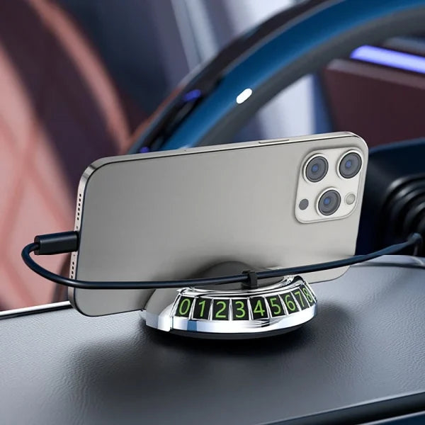 2 in 1 Dashboard Car Phone Holder with Navigation Bracket – 360° Rotation Phone Bracket For Car Use – Random Color