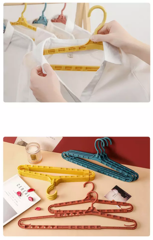 1 Pc – 360 Degree Shrinkable Hangers For Clothes Swivel Hook Strong And Durable Clothes Hangers For Sheet Coats Pants (random Color)